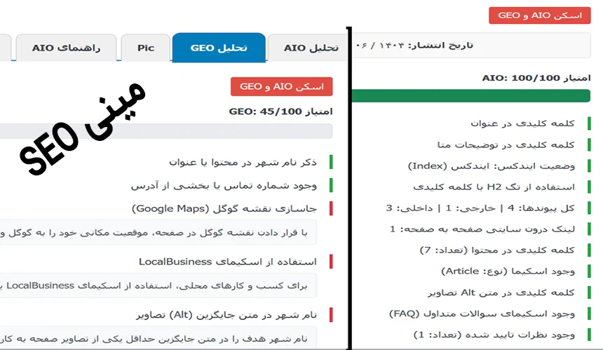 افزونه مکمل سئو 2 mini seo